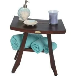 18" Satori DT100 Wide Teak Shower Transfer Bench/Seat - EcoDecors -Ottomans Official Shop unnamed file 6416