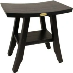 18" Satori GR167 Wide Teak Shower Bench with Shelf - CoastalVogue