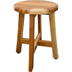 18" Shoji ED910 Tall Teak Stool for Showers/Vanities - EcoDecors
