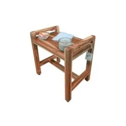 20" Eleganto ED982 Wide Teak Shower Bench with Handles - EcoDecors -Ottomans Official Shop unnamed file 6445