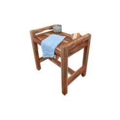20" Eleganto ED982 Wide Teak Shower Bench with Handles - EcoDecors -Ottomans Official Shop unnamed file 6447