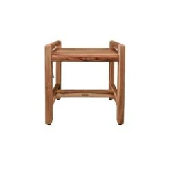 20" Eleganto ED982 Wide Teak Shower Bench with Handles - EcoDecors -Ottomans Official Shop unnamed file 6450