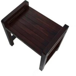 20" Eleganto DT107 Wide Teak Wood Shower Bench with Handles - DecoTeak -Ottomans Official Shop unnamed file 6475