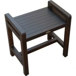 20" Eleganto DT107 Wide Teak Wood Shower Bench with Handles - DecoTeak -Ottomans Official Shop unnamed file 6478
