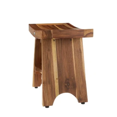18" Serenity ED961 Wide Teak Shower Bench with Shelf - EcoDecors 4 18" Serenity ED961 Wide Teak Shower Bench with Shelf - EcoDecors – Image 2
