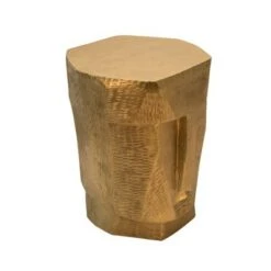 Metal Face Stool Gold - Sagebrook Home