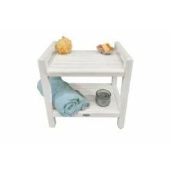 20" Eleganto ED1143 Wide Teak Wood Shower Bench with Handles - CoastalVogue -Ottomans Official Shop unnamed file 6539