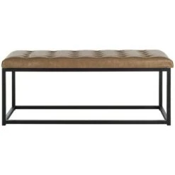 Reynolds Bench - Safavieh Tan / Black -Ottomans Official Shop unnamed file 654