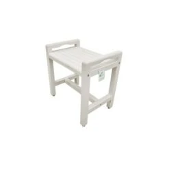 20" Eleganto ED1142 Wide Teak Wood Shower Bench with Handles - CoastalVogue -Ottomans Official Shop unnamed file 6547