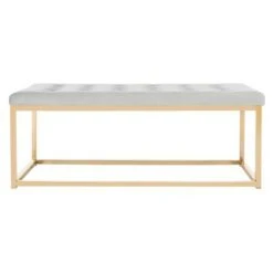 Reynolds Bench - Safavieh Tan / Black -Ottomans Official Shop unnamed file 655