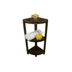 32" SnazzyCorner Tall Teak Shower Shelf Dark Brown - DecoTeak -Ottomans Official Shop unnamed file 6569