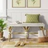 Perry Rattan Woven Bench Cream - Threshold™ 2 Perry Rattan Woven Bench Cream - Threshold™ -Ottomans Official Shop unnamed file 658