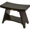 24" Serenity DT98 Wide Teak Wood Shower Bench with Shelf - DecoTeak -Ottomans Official Shop unnamed file 6597