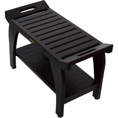 30" Tranquility DT123 Wide Teak Wood Shower Bench with Handles - DecoTeak 4 30" Tranquility DT123 Wide Teak Wood Shower Bench with Handles - DecoTeak – Image 3