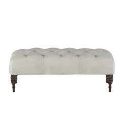 Valletta Velvet Tufted Bench - Skyline Furniture Caribbean