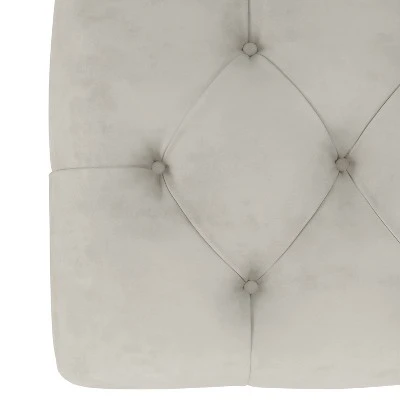 Valletta Velvet Tufted Bench - Skyline Furniture Caribbean 4 Valletta Velvet Tufted Bench - Skyline Furniture Caribbean – Image 3