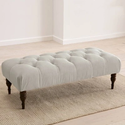 Valletta Velvet Tufted Bench - Skyline Furniture Caribbean 6 Valletta Velvet Tufted Bench - Skyline Furniture Caribbean – Image 5
