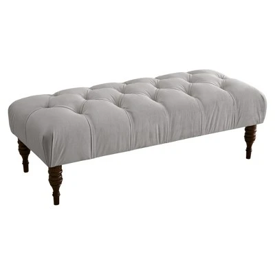 Valletta Velvet Tufted Bench - Skyline Furniture Caribbean 8 Valletta Velvet Tufted Bench - Skyline Furniture Caribbean – Image 7