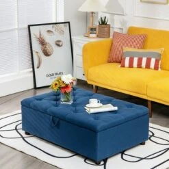 Costway Folding Ottoman Sleeper Bed with Mattress Convertible Guest Bed Pink -Ottomans Official Shop unnamed file 6641