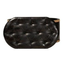 Adana Faux Leather Upholstered and Wood Storage Ottoman Dark Brown/Oak Brown - Baxton Studio -Ottomans Official Shop unnamed file 6657