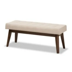 Elia Mid Century Modern Walnut Wood Fabric Button Tufted Bench - Baxton Studio Dark Gray 19 Elia Mid Century Modern Walnut Wood Fabric Button Tufted Bench - Baxton Studio Dark Gray -Ottomans Official Shop unnamed file 667