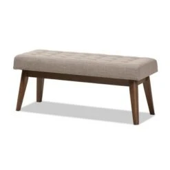 Elia Mid Century Modern Walnut Wood Fabric Button Tufted Bench - Baxton Studio Dark Gray 21 Elia Mid Century Modern Walnut Wood Fabric Button Tufted Bench - Baxton Studio Dark Gray -Ottomans Official Shop unnamed file 669