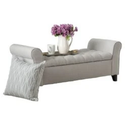 Keiko Storage Bench - Christopher Knight Home Light Gray -Ottomans Official Shop unnamed file 6705