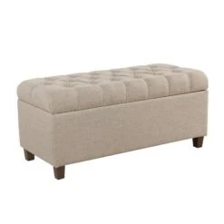 Ainsley Button Tufted Storage Bench - HomePop Charcoal Gray -Ottomans Official Shop unnamed file 6757