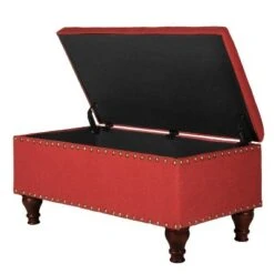 Large Rectangle Storage Bench with Nailhead Trim - HomePop -Ottomans Official Shop unnamed file 6761