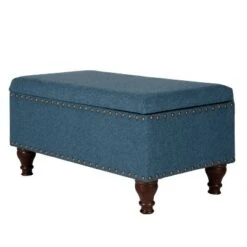 Large Rectangle Storage Bench with Nailhead Trim - HomePop -Ottomans Official Shop unnamed file 6767