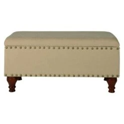 Large Rectangle Storage Bench with Nailhead Trim - HomePop -Ottomans Official Shop unnamed file 6768