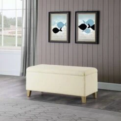 Sherpa Storage Bench Cream - HomePop -Ottomans Official Shop unnamed file 6786