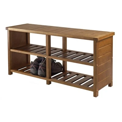 Keystone Entry Teak Shoe Bench - Winsome 3 Keystone Entry Teak Shoe Bench - Winsome