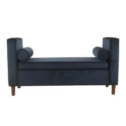 Rimo Velvet Storage Bench - Homepop Navy -Ottomans Official Shop unnamed file 6842