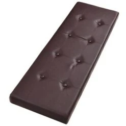 Costway 45''x15''x15'' Large Folding Storage Faux Leather Ottoman Pouffe Box Stool Brown -Ottomans Official Shop unnamed file 6895