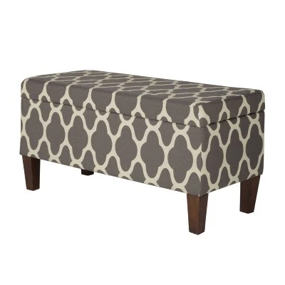 Drake Large Decorative Storage Bench – HomePop Geo Green 3 Drake Large Decorative Storage Bench – HomePop Geo Green