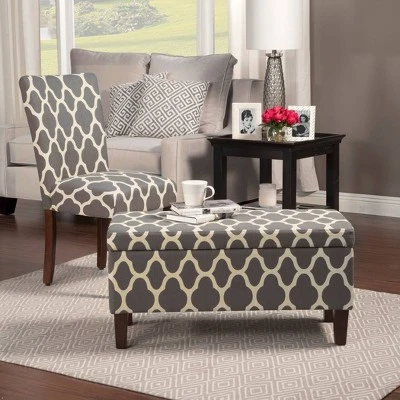 Drake Large Decorative Storage Bench – HomePop Geo Green 5 Drake Large Decorative Storage Bench – HomePop Geo Green – Image 3