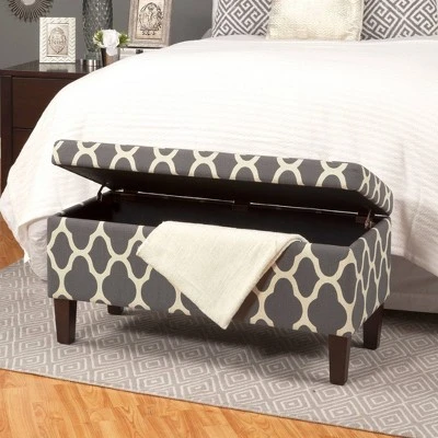 Drake Large Decorative Storage Bench – HomePop Geo Green 6 Drake Large Decorative Storage Bench – HomePop Geo Green – Image 4