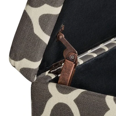 Drake Large Decorative Storage Bench – HomePop Geo Green 17 Drake Large Decorative Storage Bench – HomePop Geo Green – Image 15