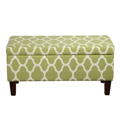 Drake Large Decorative Storage Bench – HomePop Geo Green 20 Drake Large Decorative Storage Bench – HomePop Geo Green – Image 18