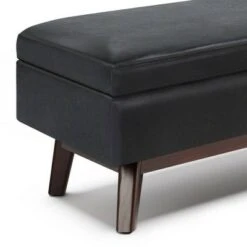 Ethan Rectangular Storage Ottoman - WyndenHall Distressed Saddle Brown -Ottomans Official Shop unnamed file 6945