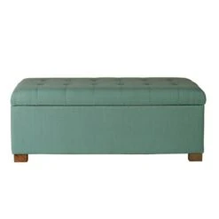 Classic Large Tufted Storage Bench - HomePop Taupe