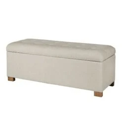 Classic Large Tufted Storage Bench - HomePop Taupe -Ottomans Official Shop unnamed file 6969