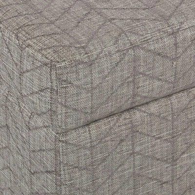 Mid Century Storage Bench Textured Gray - HomePop 6 Mid Century Storage Bench Textured Gray - HomePop – Image 4