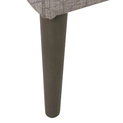 Mid Century Storage Bench Textured Gray - HomePop 7 Mid Century Storage Bench Textured Gray - HomePop – Image 5