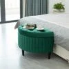 Fabulaxe Half Moon Modern Velvet Tufted Storage Ottoman Bench, Green Product Name -Ottomans Official Shop unnamed file 7044