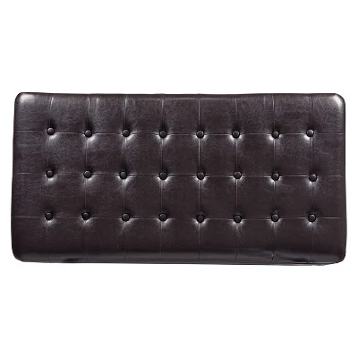 Deluxe Tufted Storage Bench Espresso - HomePop 6 Deluxe Tufted Storage Bench Espresso - HomePop – Image 4