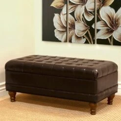 Deluxe Tufted Storage Bench Espresso - HomePop 21 Deluxe Tufted Storage Bench Espresso - HomePop -Ottomans Official Shop unnamed file 7064