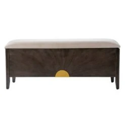 48.25" Latheg Storage Bench Light Brown/Gray - Aiden Lane