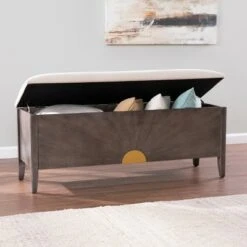 48.25" Latheg Storage Bench Light Brown/Gray - Aiden Lane -Ottomans Official Shop unnamed file 7067